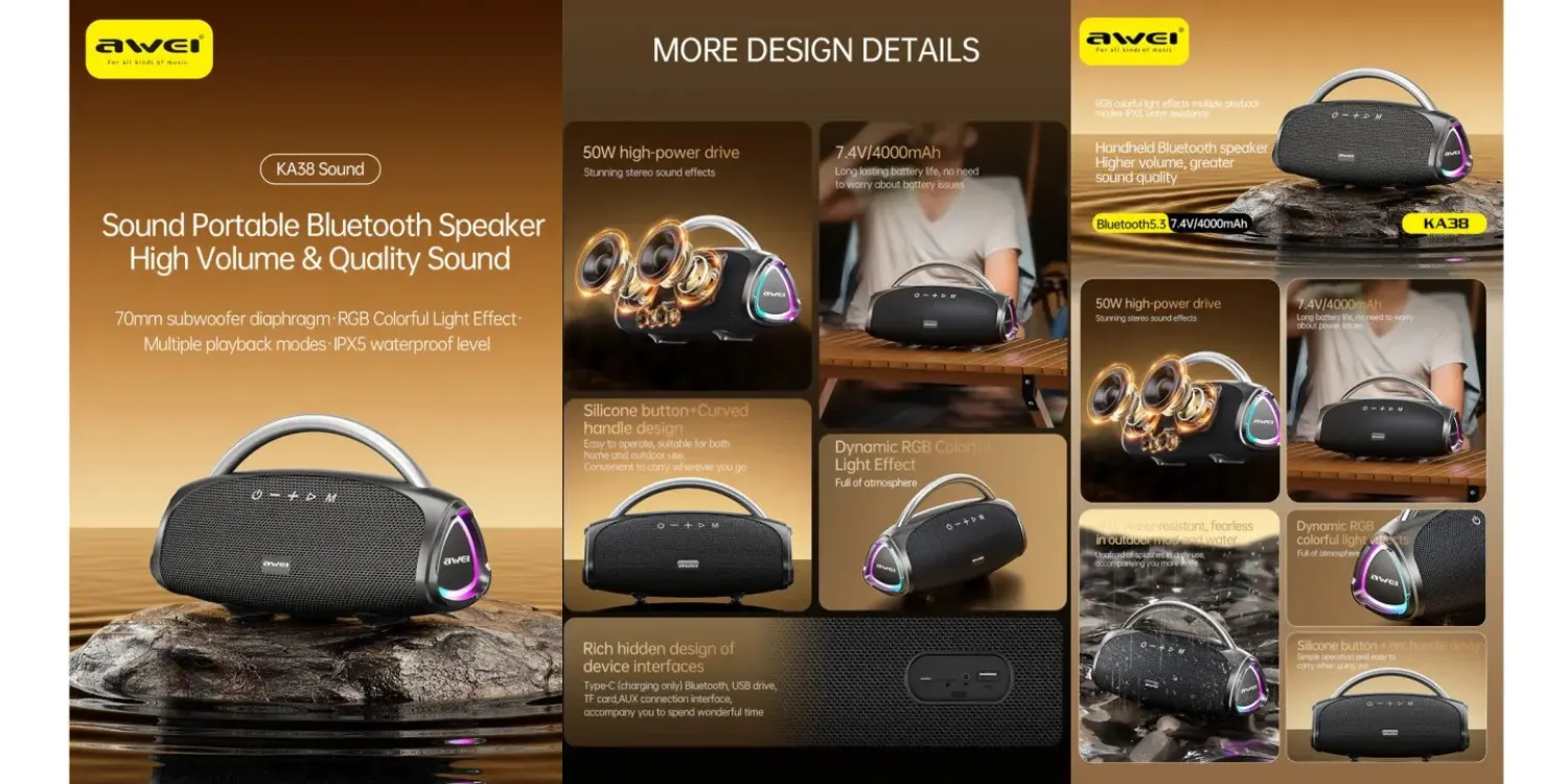 Awei KA38 50W Portable Bluetooth Speaker