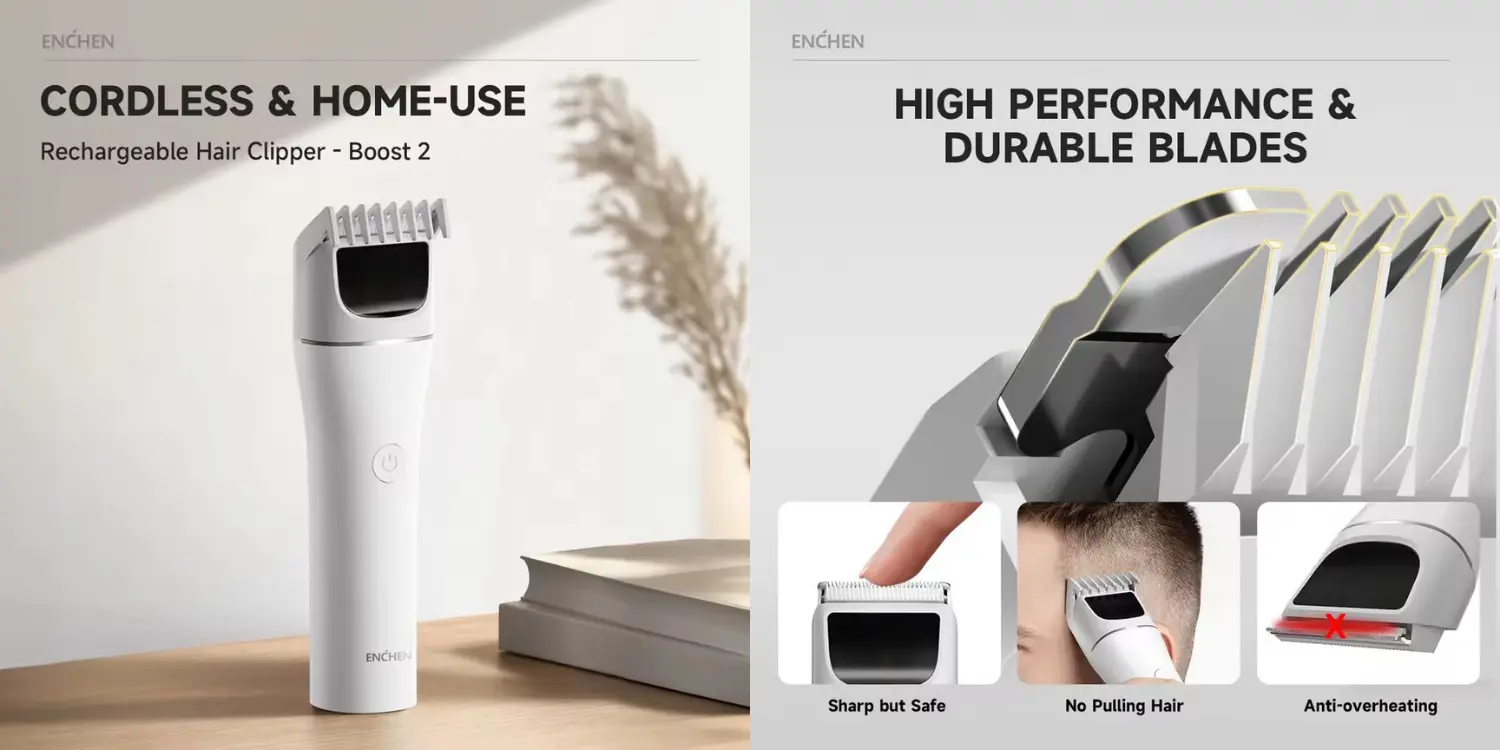 ENCHEN Boost 2 Hair Clipper Professional Hair Trimmer