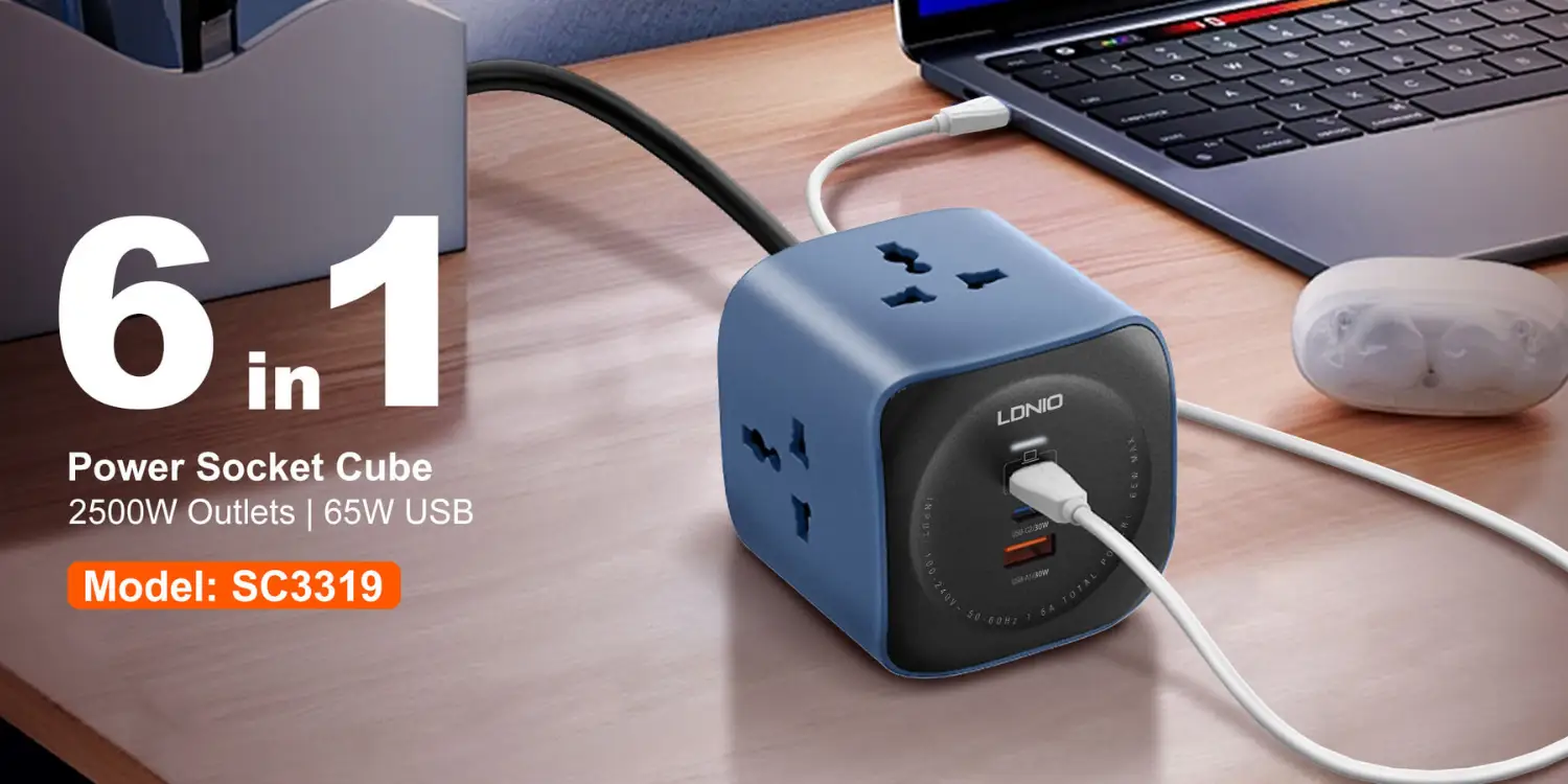 LDNIO SC3319 6in1 65W Power Socket Price in Bangladesh