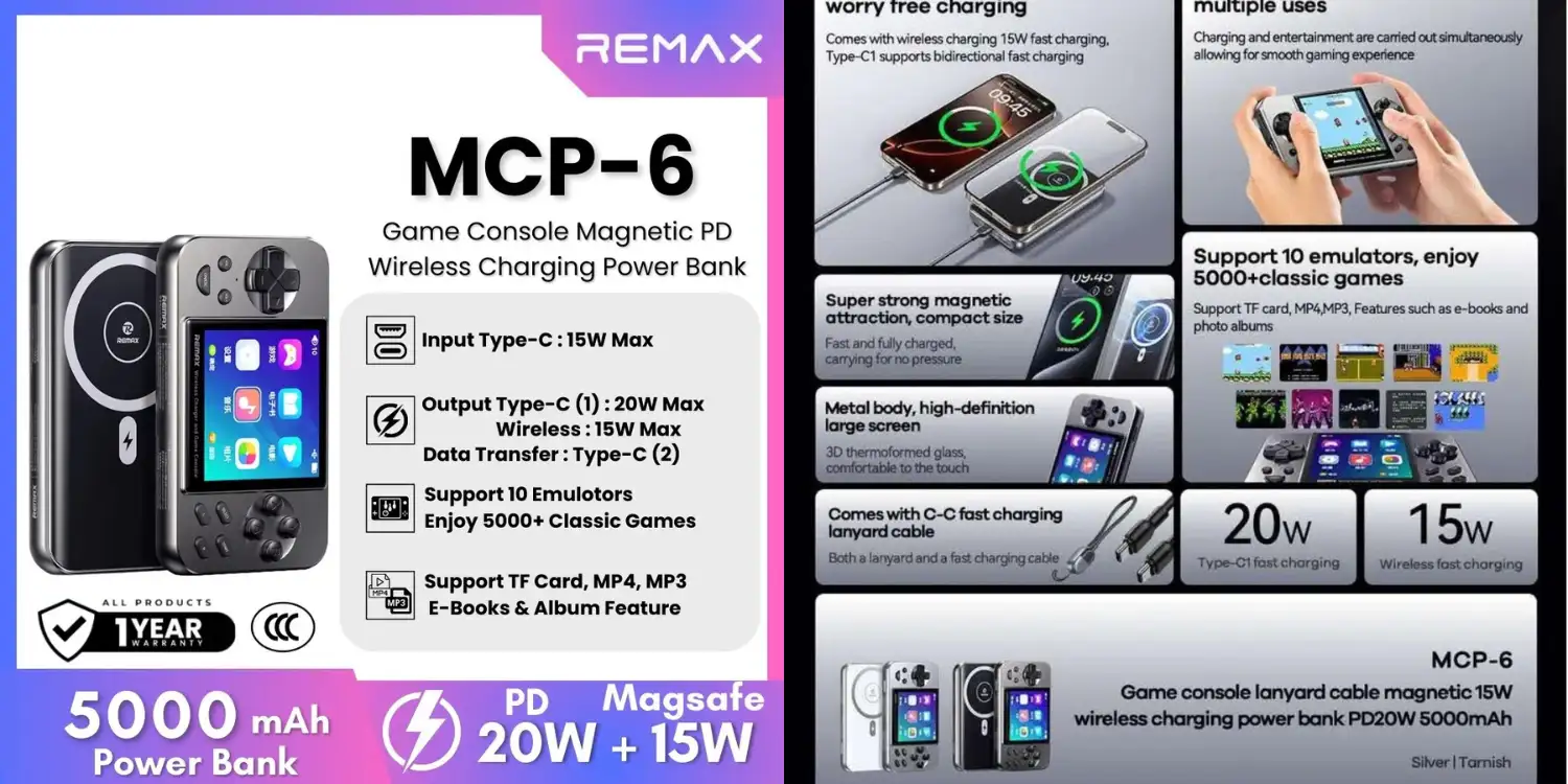 REMAX MCP-6 Game Console Wireless Power Bank