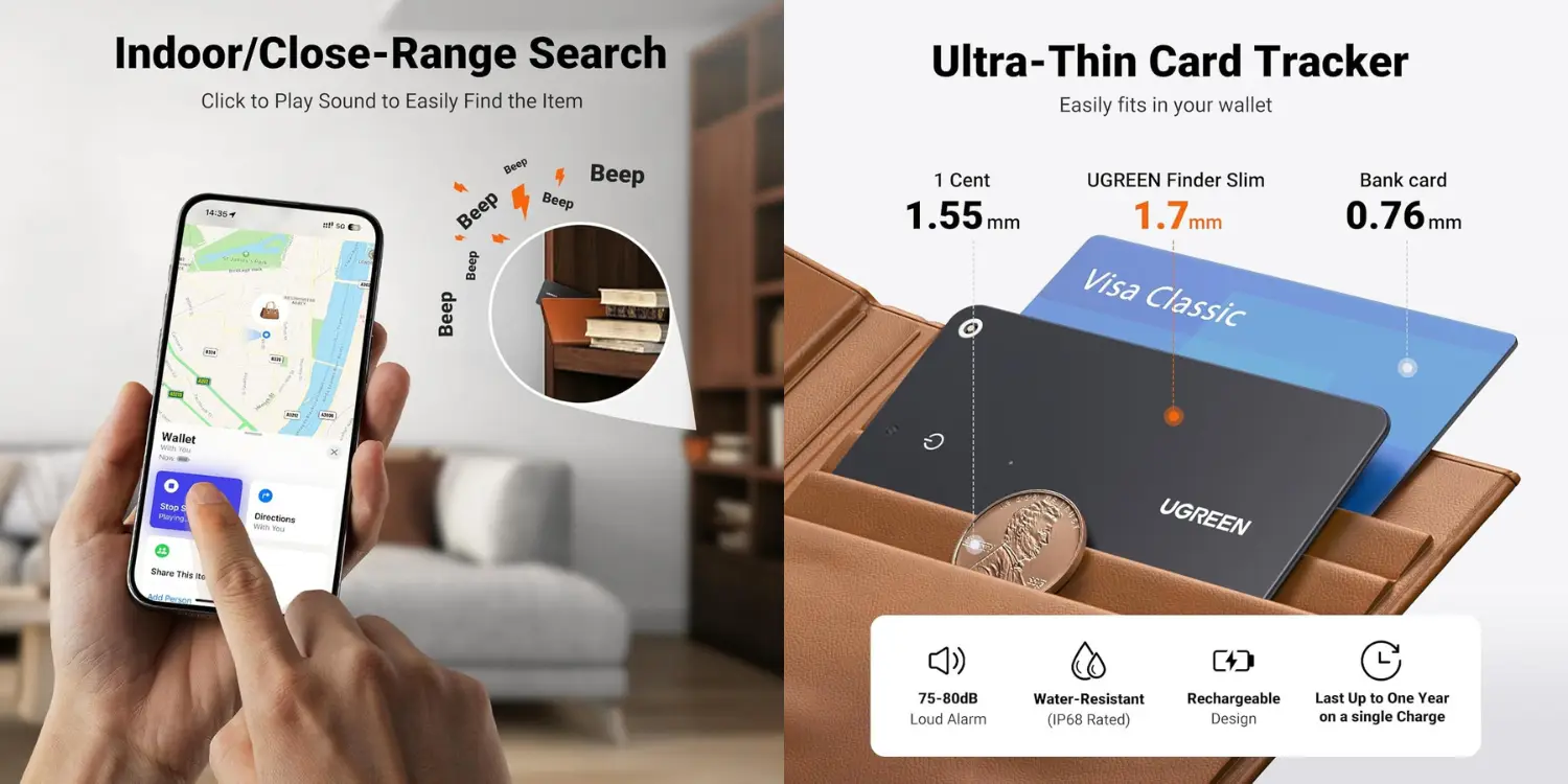 UGREEN CM915 Finder Slim Pro Tracker Card