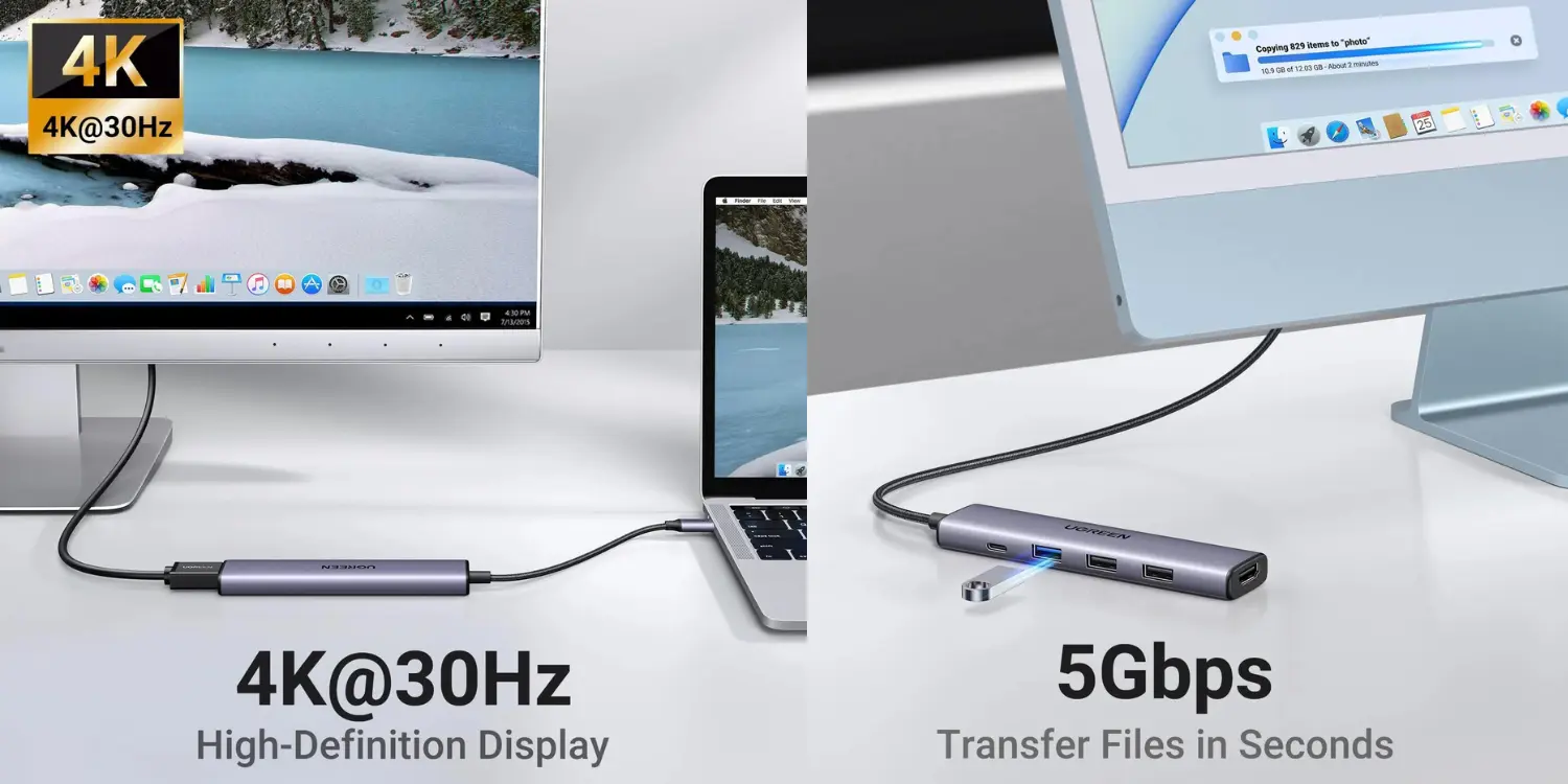 UGREEN Revodok CM478 5-in-1 USB-C Hub