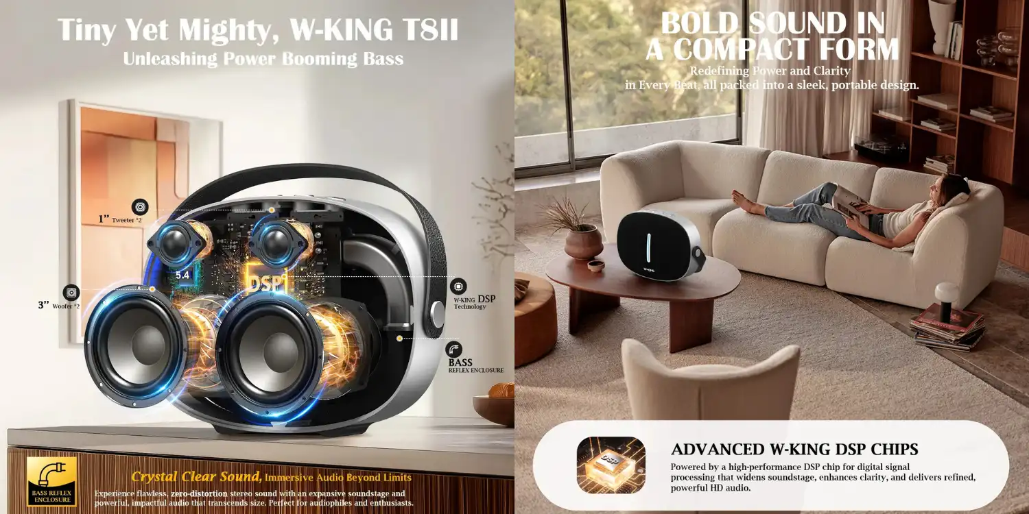 W-KING T8 II Portable Bluetooth Speaker
