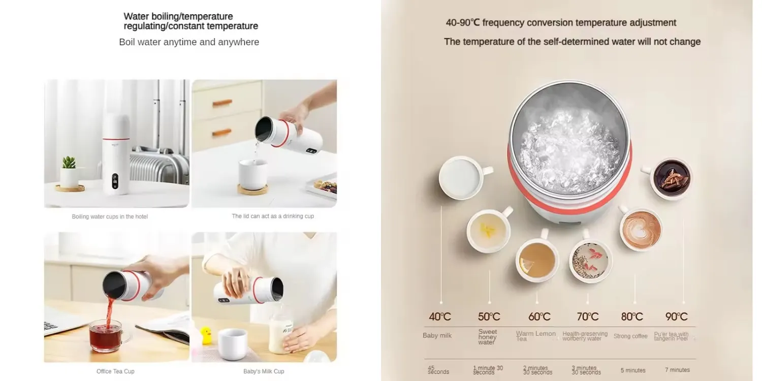 Xiaomi Deerma 350ML 2-in-1 Thermos Electric Hot Water Cup